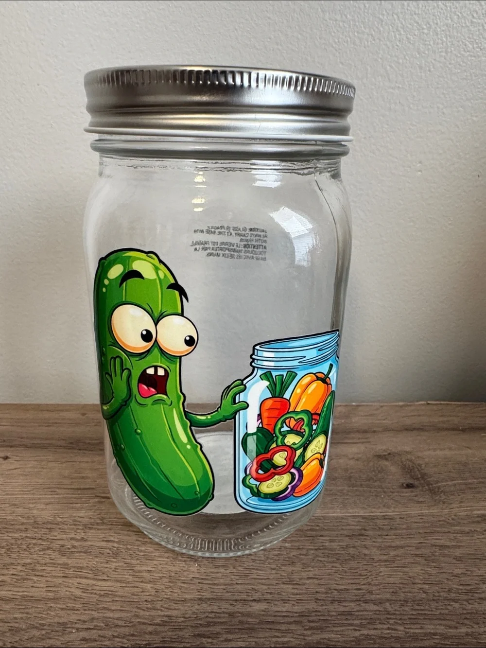 1 liter custom mason jar